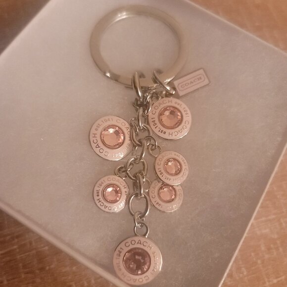 COACH - Pink Cubic Zirconia Keychain (Brand New)(gift box included) - Picture 4 of 6